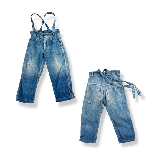Vintage Jeans W/ Suspenders 3T