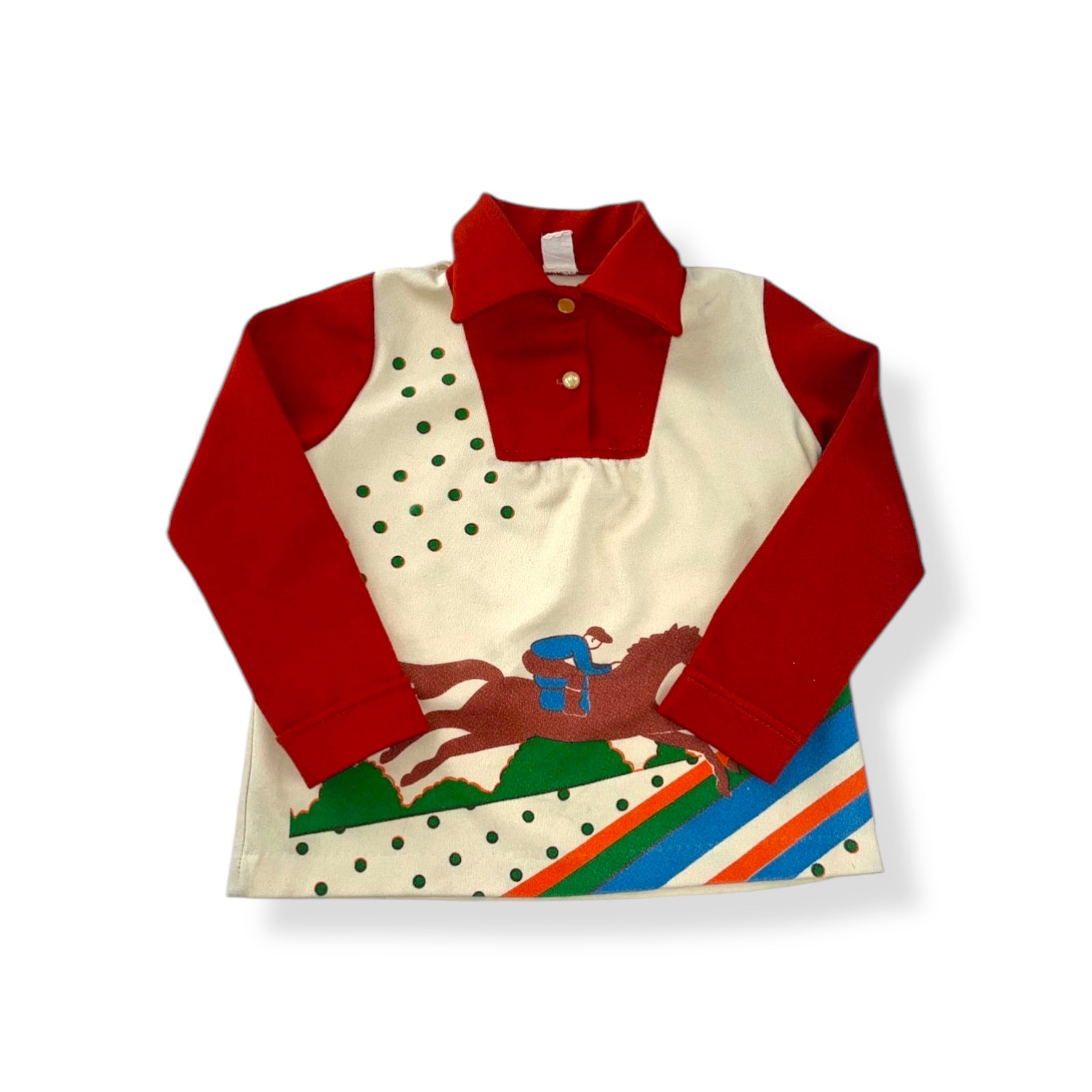 Vintage 70’s Polo Collared Long Sleeve 4T